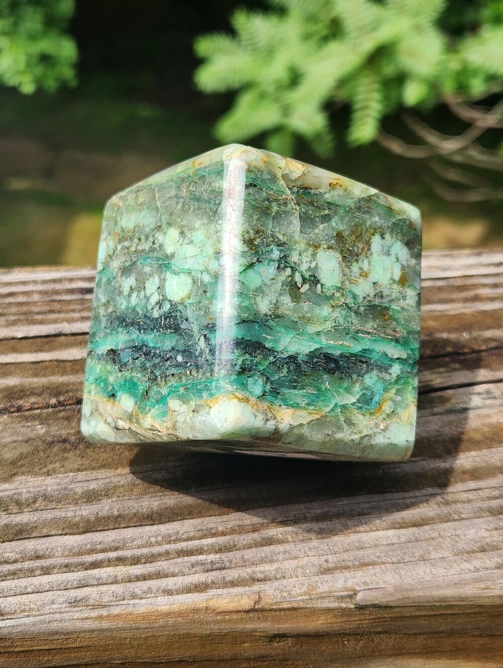 Chrysocolla Polished Freeform Crystal Display Stone Large Chunky Decor